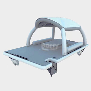 <span class=keywords><strong>Piscine</strong></span> d'été personnalisée ou plage bord de mer drôle adulte 10 personnes île flottante parc aquatique plate-forme flottante gonflable - Product Image 4