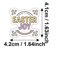 Baide – Lot de 50 autocollants adhésifs à thème Pâques, motif lapin et œuf de dessin animé, pour le carnet de notes du Festival du Printemps