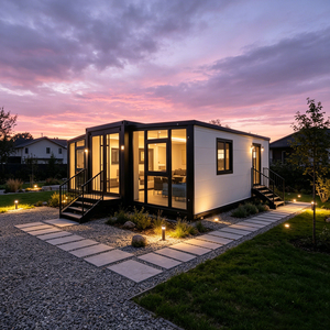 Casa Contenedor Modular Prefabricada Moderna de 20/40 Pies, Expandible, Portátil, Diseño de Plano Abierto, Puertas Corredizas de Vidrio - Product Image 1