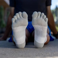 Chaussettes de course légères à cinq doigts Coolmax haute performance