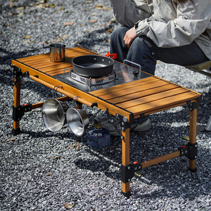 2025 New Design Outdoor Foldable Picnic Cooking <strong>Bbq</strong> IGT Camping Grill <strong>Table</strong> Aluminum Alloy <strong>Table</strong> - Product Image 1