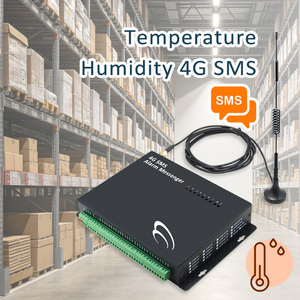 Alarme de température et d'humidité 4G SMS avec antenne et câble pour la surveillance des entrepôts - Product Image 1