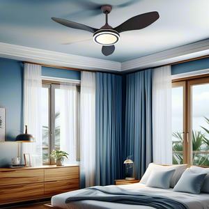 Best Modern Industrial <b>Light</b> <b>LED</b> Plywood Ceiling Fan with 3 Blades 6-Speed DC Motor Smart Remote <b>Control</b> Dimmable & High CRI 95 - Product Image 5