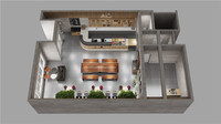 Comptoir de Bar Moderne pour Café, Mobilier de Magasin de Pâtisserie en Bois Tendance, Design Intérieur Personnalisé pour Café