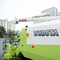 Moissonneuse-batteuse Wubota 100 CV à frein à plaques à friction humide pour riz et blé, à alimentation complète