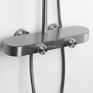 Ensemble de douche té<span class=keywords><strong>l</strong></span>éphonique Salle de bain avec douche à <span class=keywords><strong>eau</strong></span> froide et chaude Mélangeur de baignoire Système de douche Ensembles de robinets - Product Image 5