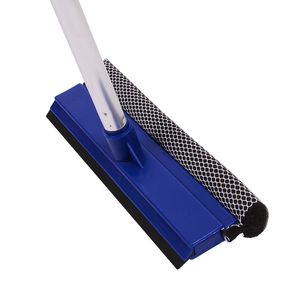 Ev temizlik aracı 2-in-1 çok fonksiyonlu çift taraflı alüminyum çubuk sünger kafa ile pencere temizleyici cam silecek kazıyıcı - Product Image 6