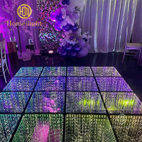 Dalles de sol LED 3D effet miroir doré pour piste de danse, idéales pour la location de soirées disco