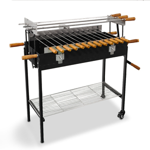 Parrilla de Barbacoa HDC32 Negra, Parrilla de Barbacoa Moderna para Jardín Exterior, Horno de Barbacoa con Brochetas Giratorias Eléctricas - Product Image 1
