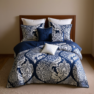 Juego de Funda de Edredón de Algodón Estampado Clásico, 6 Piezas, Tamaño Completo, Juego de Ropa de Cama para el Hogar - Product Image 2