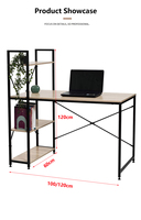 Ailichen Eenvoudige Computer Desktop Bureau, Huis Minimalistische Geïntegreerde Bureau Boekenplank