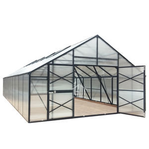 <span class=keywords><strong>Serre</strong></span> extérieure préfabriquée G-MORE, <span class=keywords><strong>jardin</strong></span> d'hiver, aluminium, polycarbonate, <span class=keywords><strong>serre</strong></span> à toit en pente, véranda, 10x5 mètres - Product Image 1