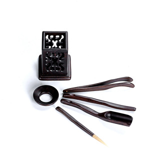 Six Gentlemen <b>Tea</b> <b>Set</b> Square Solid Wood Kung Fu <b>Tea</b> Tools Combination For <b>Tea</b> Ceremony - Product Image 2