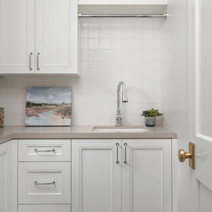 Azulejos cuadrados pequeños grises hechos a mano de 100x100mm para Barra de cocina, cadena de té de la leche, pared de fondo para decoración del hogar - Product Image 4