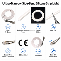 Bande LED néon flexible découpable à CRI élevé 90, tube en silicone 24V, lumière sans points pour armoire, vitrine FREE0408-23