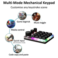 16 Tasten 3 Drehregler Mechanische Gaming-Tastatur USB-Kabelgebunden BT/Kabellos Programmierbare Makro-Mini-Tastatur Anpassbare Hot-Swap-Tastatur