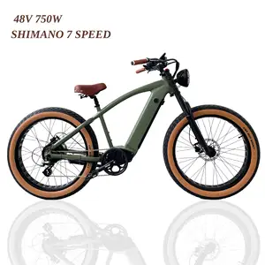 750w Rear Bicicleta Electrica Barat Sepeda Listrik Mountain Vintage Ebike Bicycle Bike Electric Fat Tire Fatbike Cycle For Man