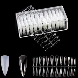 Nail Transparent White Natural Different Styles Nail Tips for Acrylic False Nail with Box