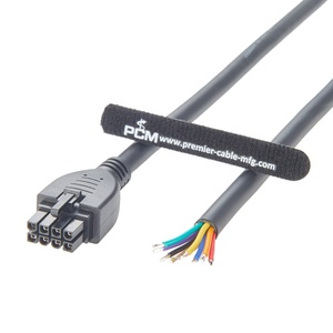 Câble d'<span class=keywords><strong>alimentation</strong></span> Molex Mini-Fit Jr. 8 circuits, pas de 4,2 mm, 2 m, surmoulé, OTS, extrémité ouverte, 18AWG, 6A, 300V - Product Image 3