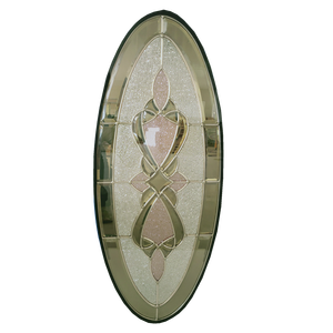 Vitrage double pour inserts de porte, cadre en plomb, inserts de verre demi-lune pour traverse de porte - Product Image 2