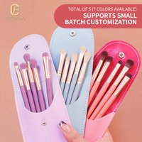 CHICHHODO – Kit d'outils professionnels de maquillage pour les yeux rose, avec LOGO personnalisé, ensemble de 5 pinceaux de maquillage
