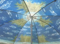 Parapluie de plage en polyester, petite taille, 34 pouces, bon marché, avec glands et sac, vente en gros
