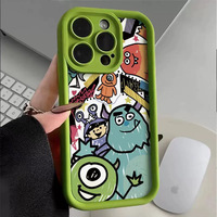 Monster Compatible Eye Behemoth13 Silicone TPU Phone Case pour Apple pour iPhone 15 14 12 Camera Protector Soft Protective Mobile