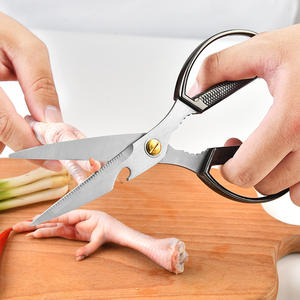 Tijeras de Cocina Multifuncionales de Acero Inoxidable para Cortar Huesos de Pollo y Vegetales, Opciones de Color Plata, Oro Rosa y Gris Metálico - Product Image 4