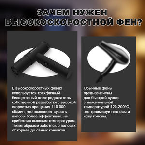 Secador de Pelo Iónico Profesional de Viaje, 2800W, Motor DC, Uso en Salón y Viajes, 3 Velocidades de Estilizado - Product Image 5