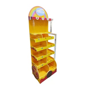 Estante de exhibición de supermercado personalizado <span class=keywords><strong>con</strong></span> luces de pie para vitrina de <span class=keywords><strong>PVC</strong></span> de caramelo - Product Image 2