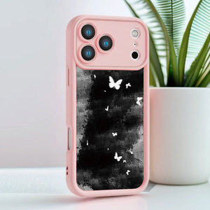 เคสโทรศัพท์ iPhone 17 ดีไซน์เท่สไตล์ยุโรปและอเมริกา ลายผีเสื้อสีเข้ม ทรายเพชร ป้องกันการกระแทกแบบเต็มตัว - Product Image 6