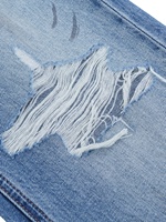 YUANBOFEI Nouveauté Jean vintage de haute qualité pour femme, coupe droite décontractée, déchiré, jambe large, taille haute, respirant, style hip-hop