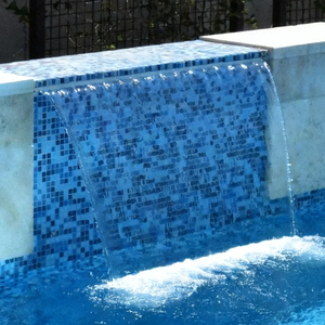 Fenlin Commercial Modern Polished Finish Stainless Steel Rectangle <strong>Waterfall</strong> Fountain LED <strong>Lights</strong> for Outdoor <strong>Indoor</strong> Landscape - Product Image 2