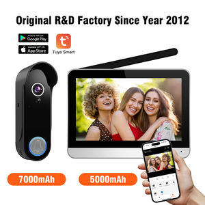 7インチビデオドアフォン防水ビデオドアベルカメラワイヤレス1080pHdスマートWifiワイヤレスインターホンシステム家庭用 - Product Image 1