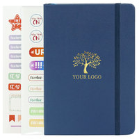 Cuaderno con Encuadernación Cosida de Bordes Redondeados, Kit de Cuaderno con Papel Rayado y Funda para Impresión Personalizada