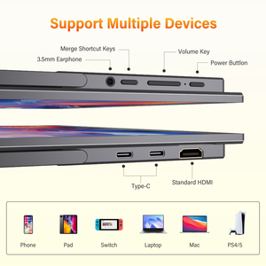 Écran portable de 15,6 pouces 2K QHD 2560X1440 avec grand support, moniteur portable 60Hz HDR 100 SRGB, écran mat - Product Image 5