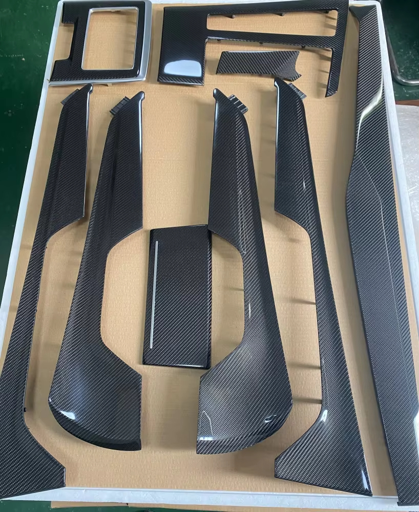 7pcs Carbon Fiber Dashboard Decorative Interior Trim Kit Set (Audi Fitment), photo 3