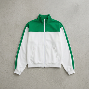 <b>White</b> Green Eagle View Unisex Sports <b>Zipped</b> Warm Autumn Maternity 100% Cotton Soft Comfortable Breathable Tracksuit Set Brand - Product Image 3