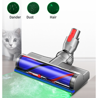 Tête de brosse motorisée réutilisable avec éclairage LED pour tapis et sols, compatible avec les aspirateurs domestiques V7/V8/V10/V11
