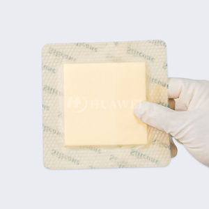 Bantalan busa silikon dengan pinggiran 10cm x 10cm untuk luka nyeri tempat tidur, cangkang Doot diabetes, perawatan luka bedah - Product Image 2