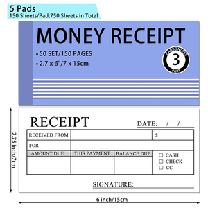 Libretas de Recibos y Facturas para Restaurantes, Impresión al por Mayor en China, Libretas de Recibos Personalizadas de 3 Partes sin Carbón - Product Image 6