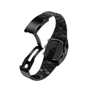 <span class=keywords><strong>Reloj</strong></span> Elegante para Hombre, Resistente al Agua 100M, con Correa Cuadrada de Acero Inoxidable, Cronógrafo Híbrido con Movimiento de Cuarzo, a la Moda - Product Image 2