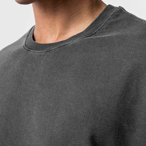 Vente en gros T-shirts de sport décontractés Baggy à col rond pour hommes T-shirts lourds et surdimensionnés Streetwear en coton d'été T-shirt pour hommes - Product Image 3