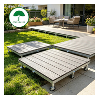Achat en gros de plateformes de terrasse modulaires en WPC préfabriquées réutilisables de 1000*1000 mm pour plateformes de jardin extérieures