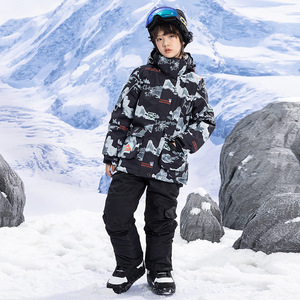 Traje de esquí para niñas y niños, <span class=keywords><strong>ropa</strong></span> de esquí y snowboard de invierno para niños, chaquetas de esquí impermeables cálidas a prueba de viento para niños - Product Image 6