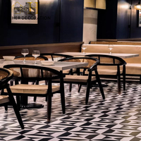 Ensemble de mobilier de restaurant sur mesure, tables et chaises en bois pour restaurant, vente en gros
