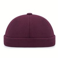 Chapeau sans bord uni rétro quatre saisons, tendance polyvalente, style urbain, pour adultes