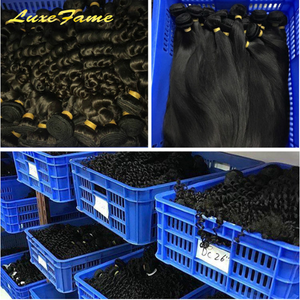 Muestra gratis de cabello humano indio pelo remy indio al por mayor del pelo de la Virgen remy extensión del cabello 100% humano crudo del pelo indio de la Virgen - Product Image 4