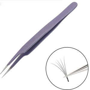 Pince à épiler de précision en acier inoxydable sur mesure pour extensions de cils, fabrication professionnelle, durable, pour la beauté des faux cils - Product Image 3