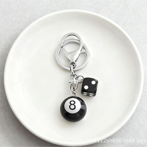 2026 Coolter Black Dice 8 Ball Mini porte-clés flottant style dessin animé en alliage de zinc, breloque de sac pour femme, esthétique Y2K - Product Image 5